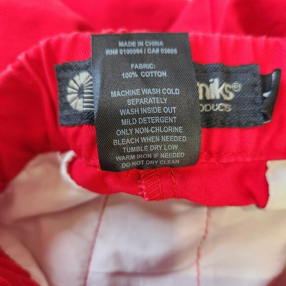 Akademiks Cotton Joggers Mens M Red Pull On Tapered Twill Articulated Knees - Picture 8 of 10